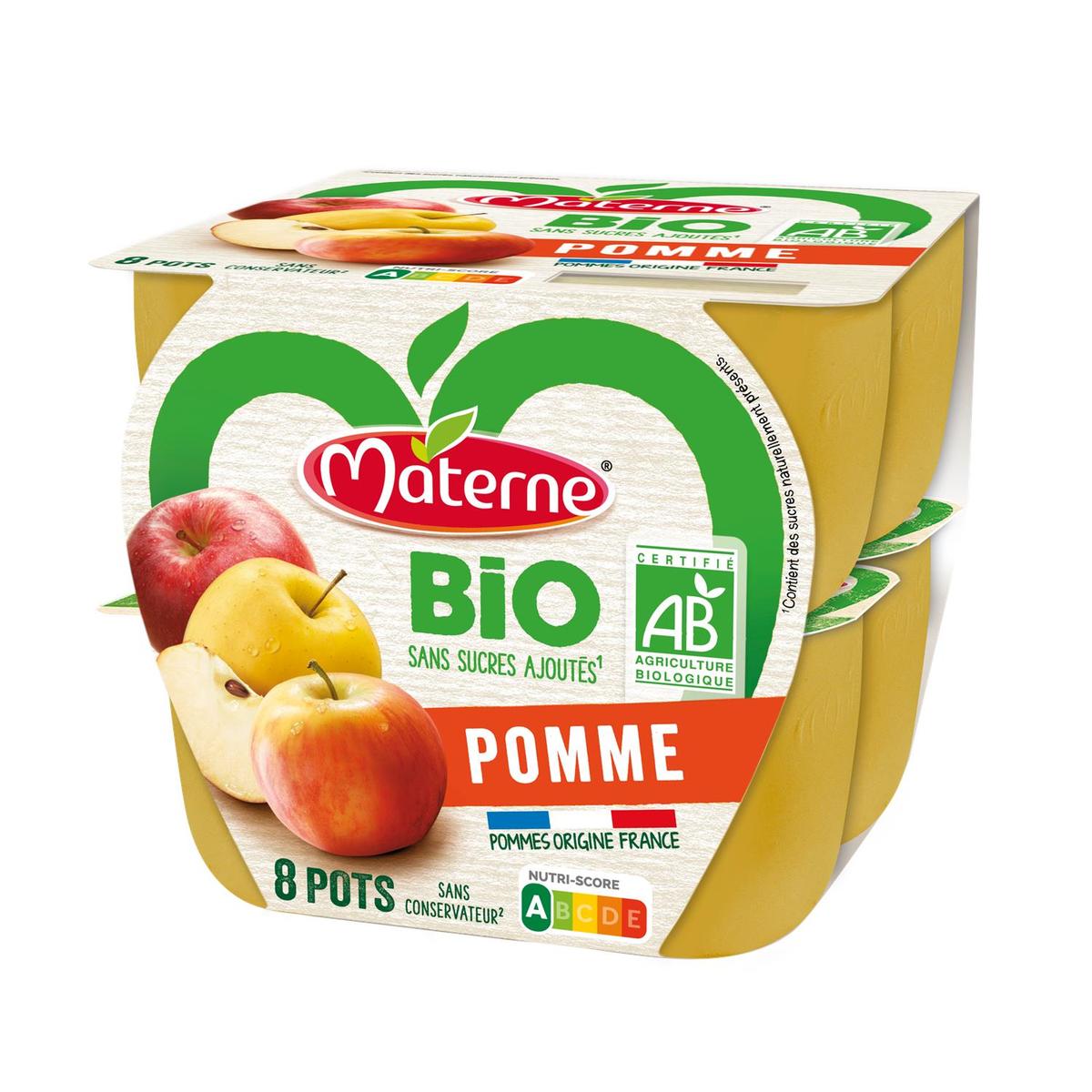 Des pommes françaises dans toutes les compotes bio de Materne