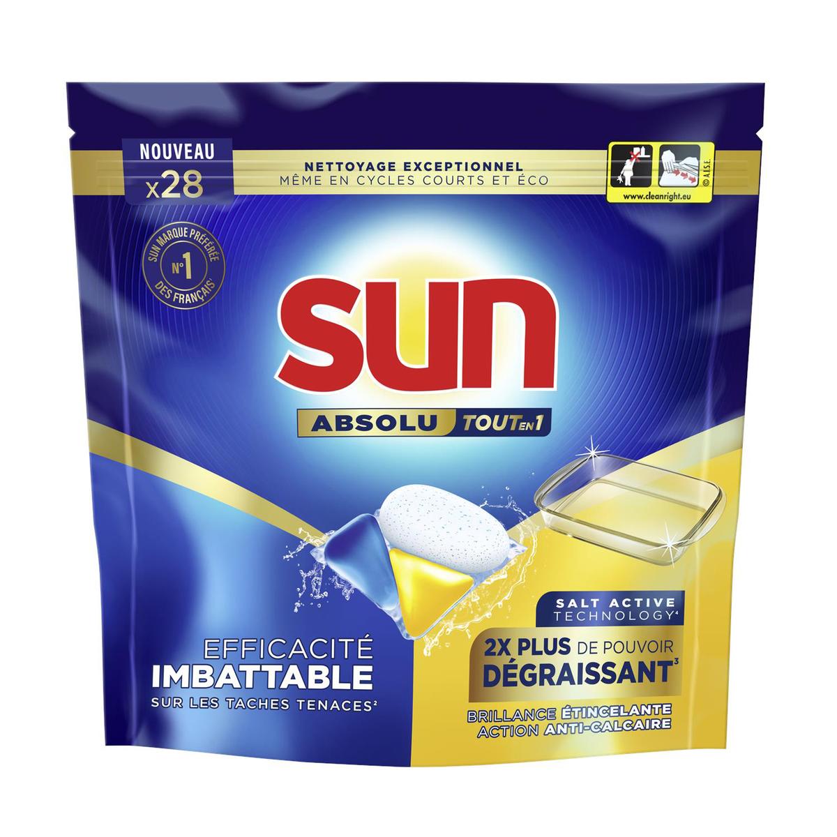 Achat / Vente Sun Tablette Lave-Vaisselle Tout En 1 Absolu, 28 pièces