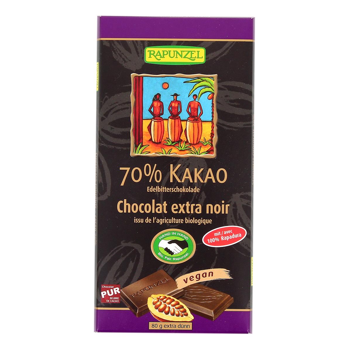 4006040195245 - Rapunzel - Chocolat bio Extra Noir 70 % Cacao