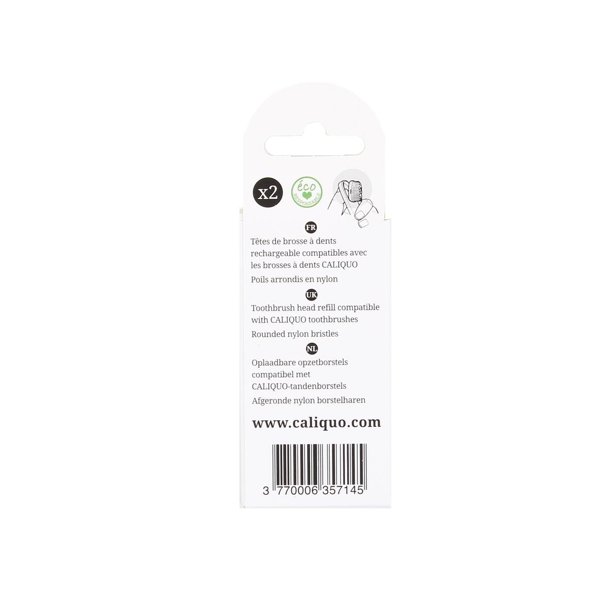 3770006357145 - Caliquo - Têtes de brosses à dents rechargeables, médium