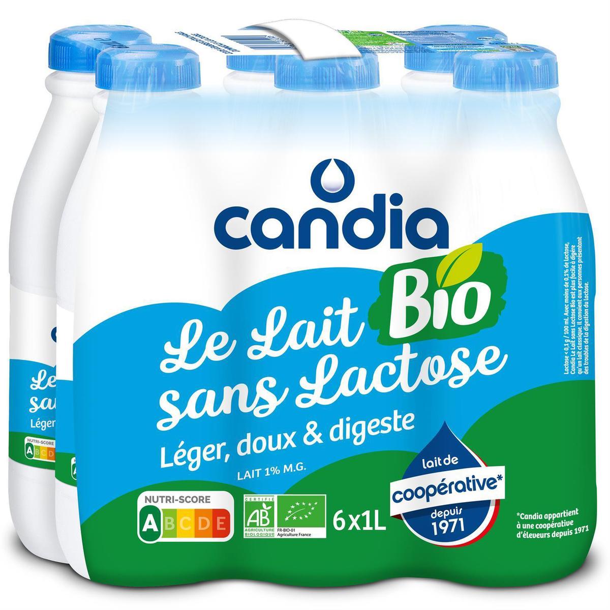 3533630900046 - Candia - Lait Bio Sans Lactose UHT 1%mg
