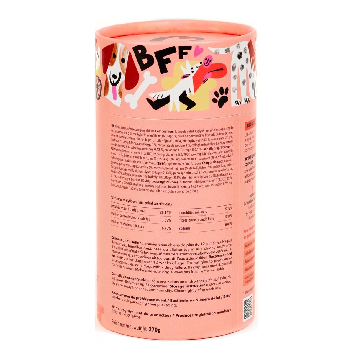 3760407550146 - Delamour - 90 Bouchées Articulation - Compléments alimentaires pour chien