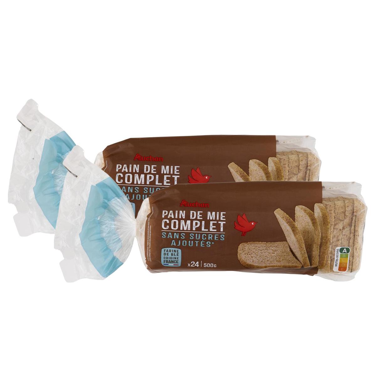 2050000410246 - Auchan - Pain de Mie Complet Sans Sucres Ajoutés