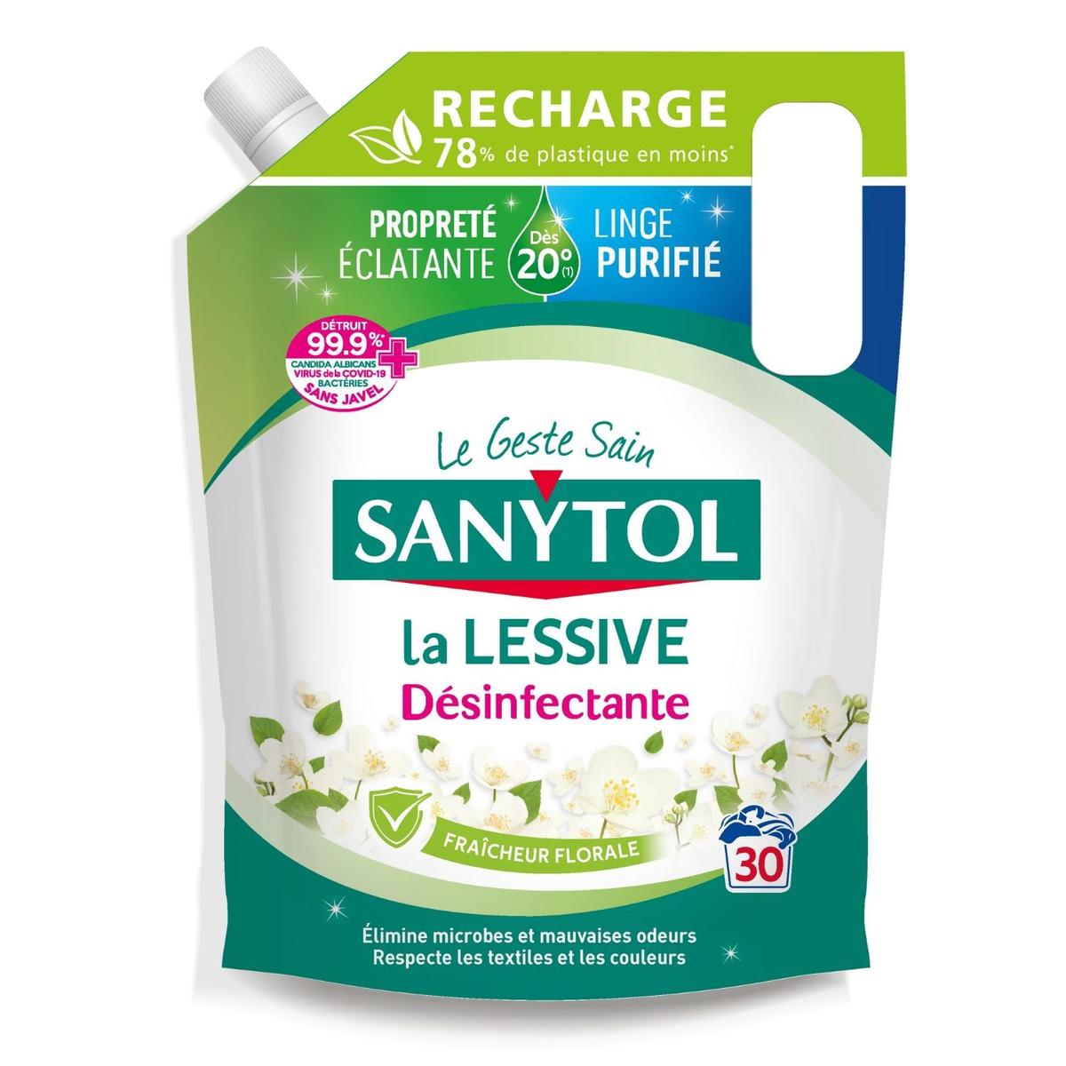 3045206381246 - Sanytol - Lessive désinfectante fraicheur florale recharge