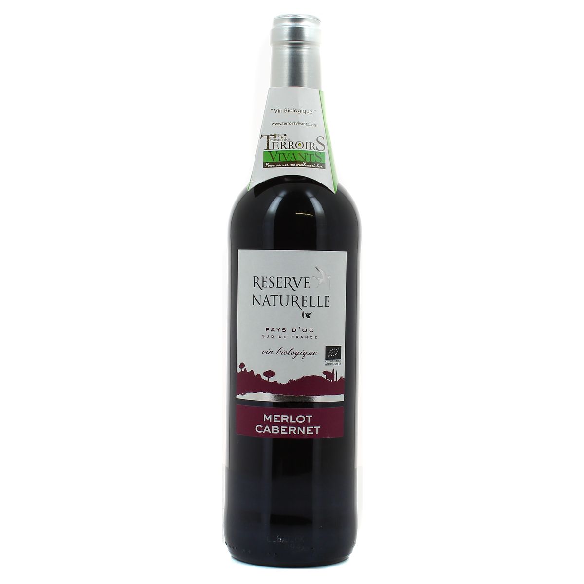 3380330001746 - Vin de pays d'Oc rouge IGP - Merlot - Cabernet BIO