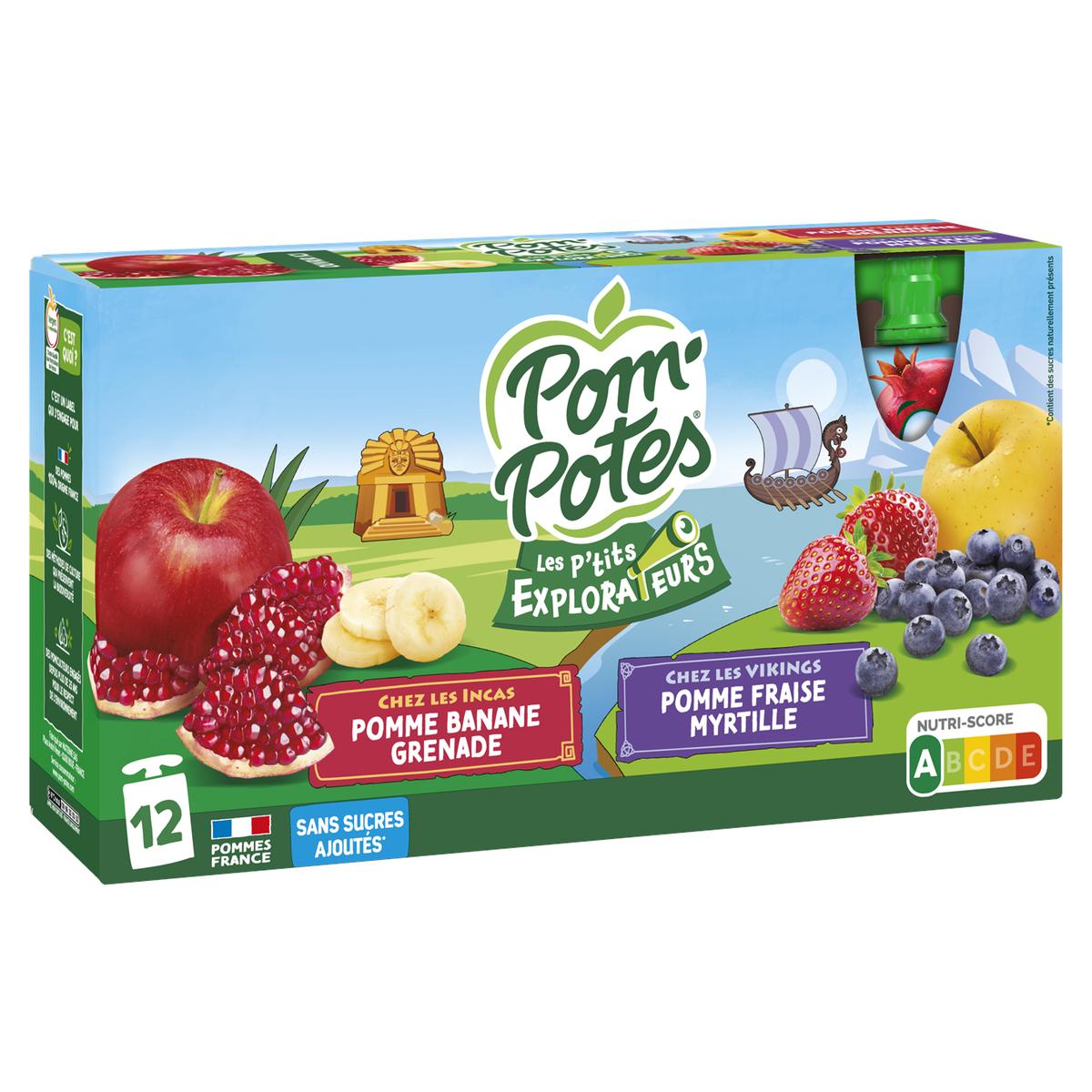 3021762512546 - Pom Potes - Compote pomme fraise