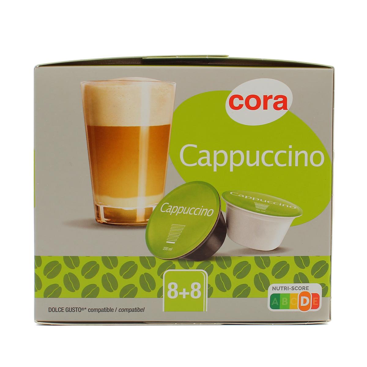 Achat / Vente Cora Capsules type dolce gusto capuccino, 16 capsules