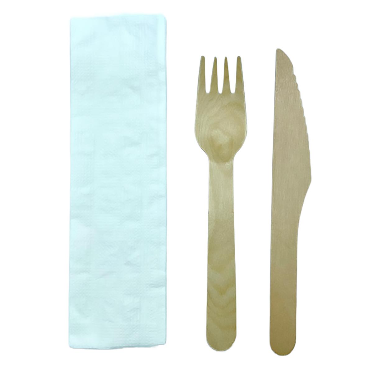 3700008733746 - - Couverts jetable bois couteau fourche serviette