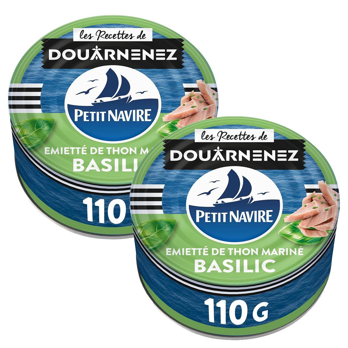 2050000393846 - Petit Navire - Emietté de thon mariné Basilic
