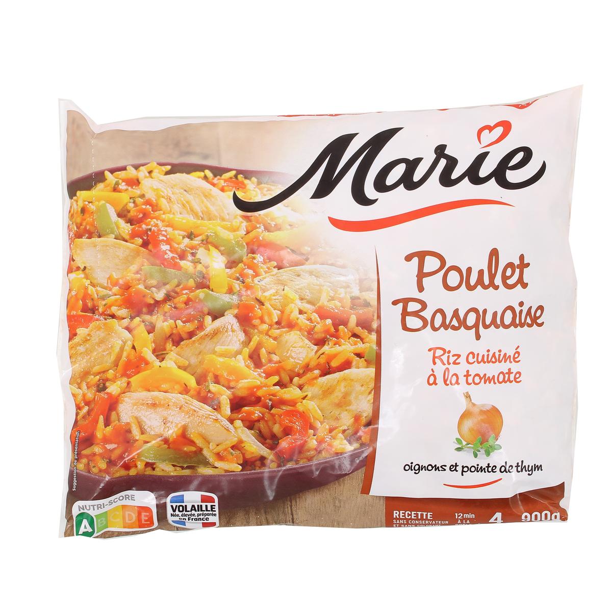 3248833083846 - Marie - Poulet basquaise et riz cuisiné aux tomates avec des oignons et une pointe de thym
