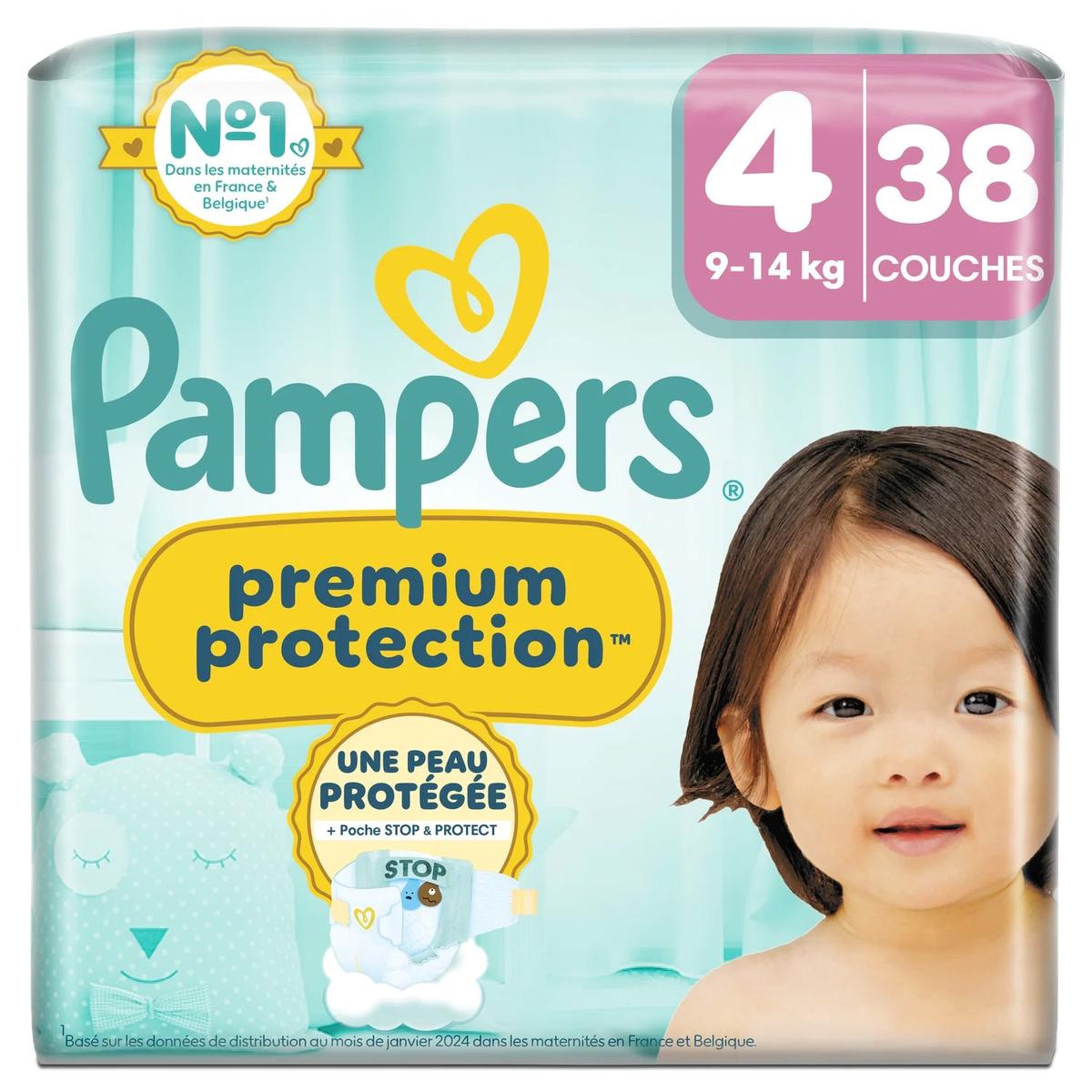 8700216905046 - Pampers Premium protection - Couches Bébés Premium Protection 9-14kg T4