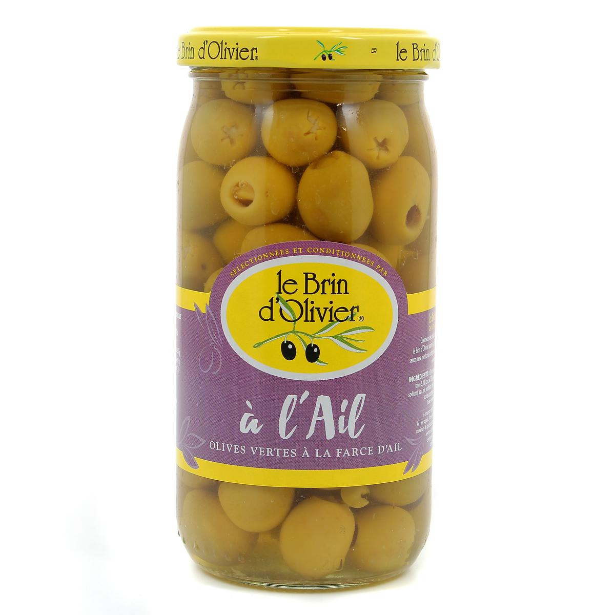 3262880105146 - Le Brin d'Olivier - Olives Vertes Farcies à l'Ail