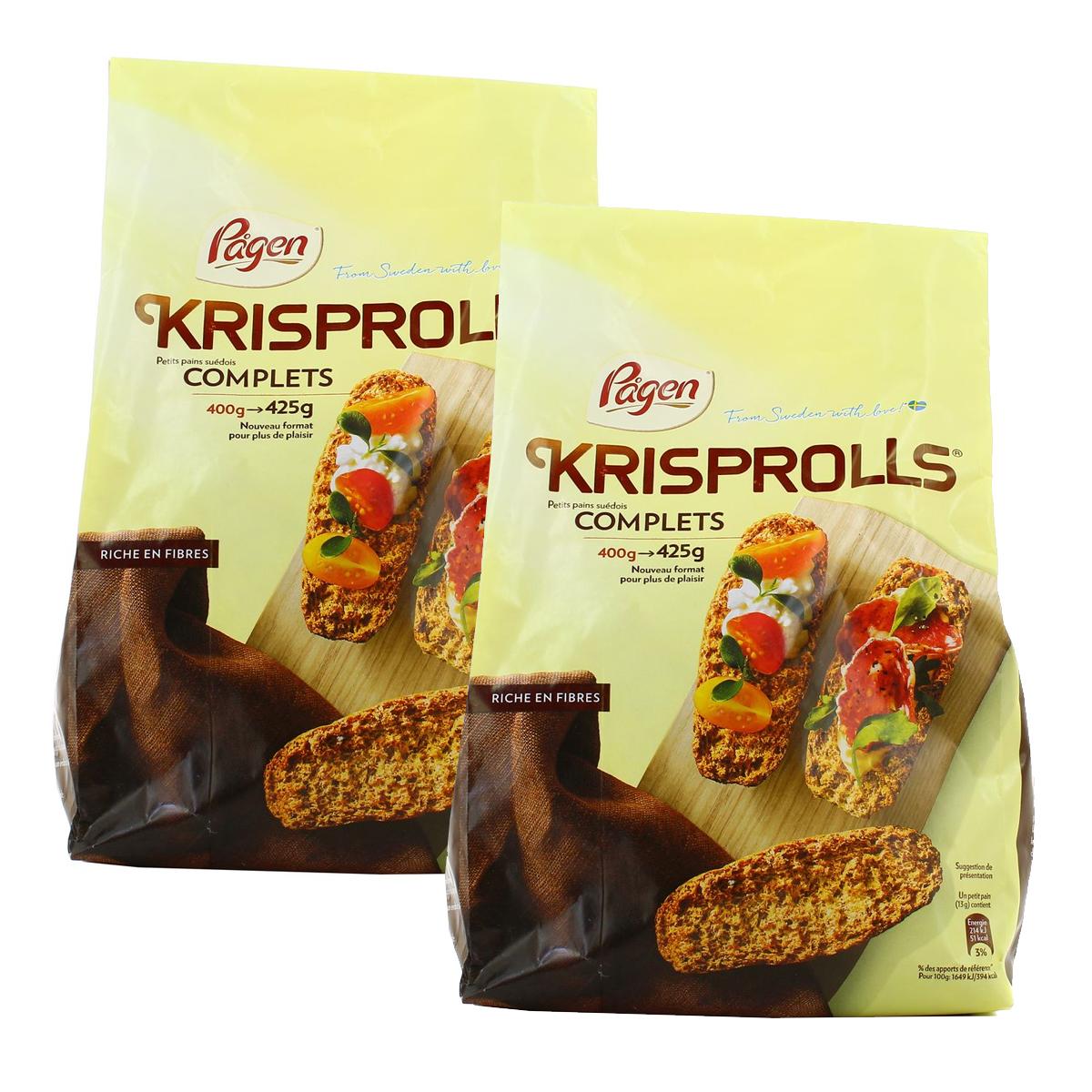 Achat Promotion Krisprolls Petits pains suédois complets, Lot de 2x425g