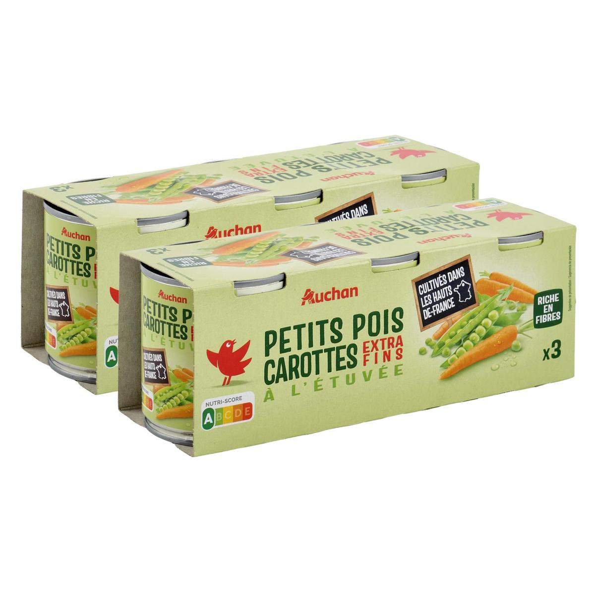 2050000408946 - Auchan - Petits pois carottes extra-fins à l'étuvée