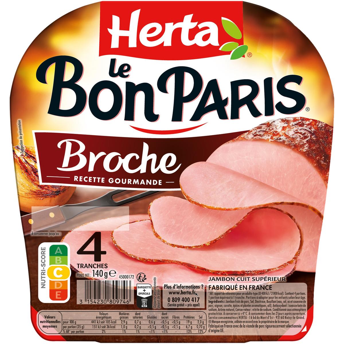 3154230809746 - Herta - Jambon à la Broche, Le Bon Paris, 140g