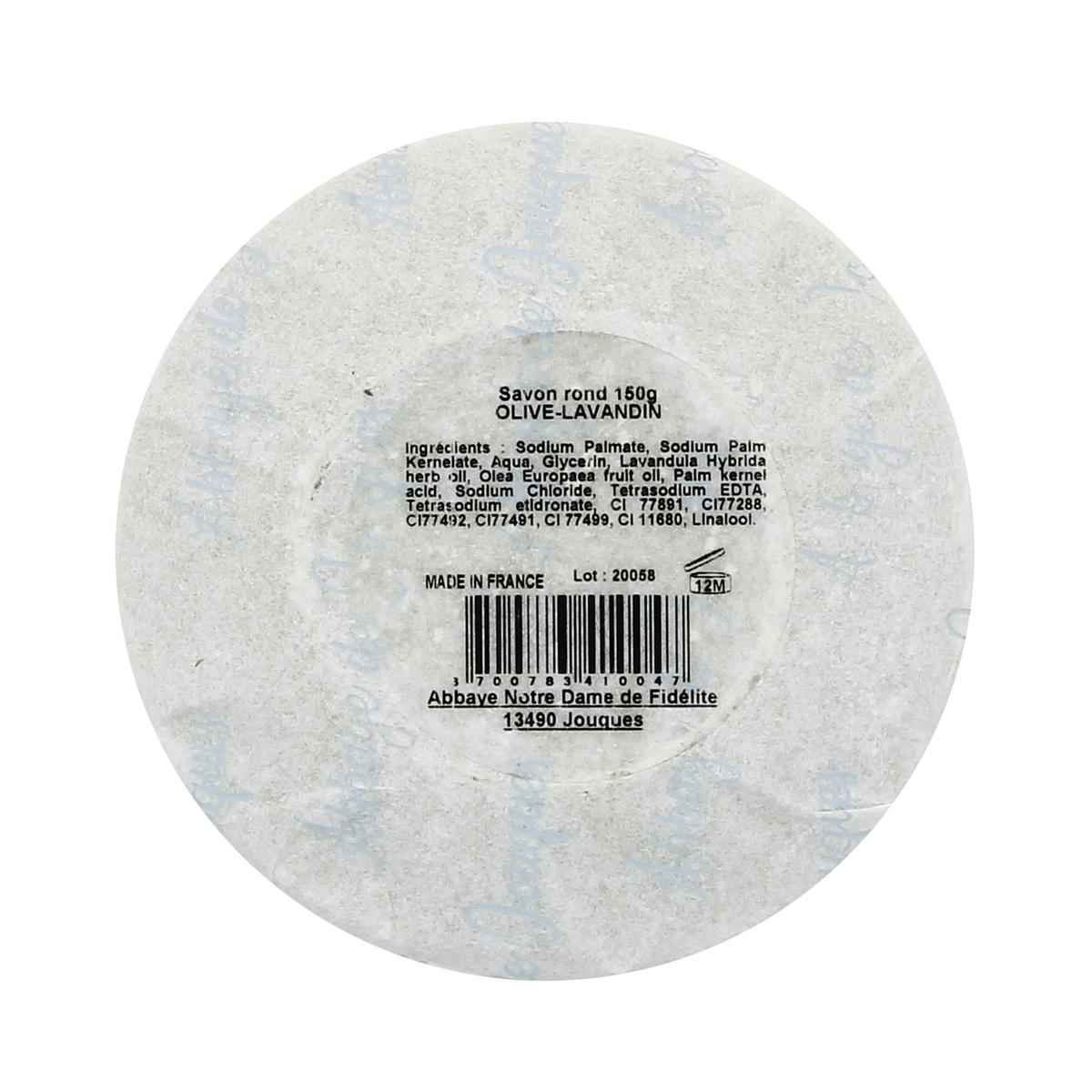 3700783410047 - Abbaye Notre Dame de Fidélité de Jouques - Savon à l'olive et au lavandin