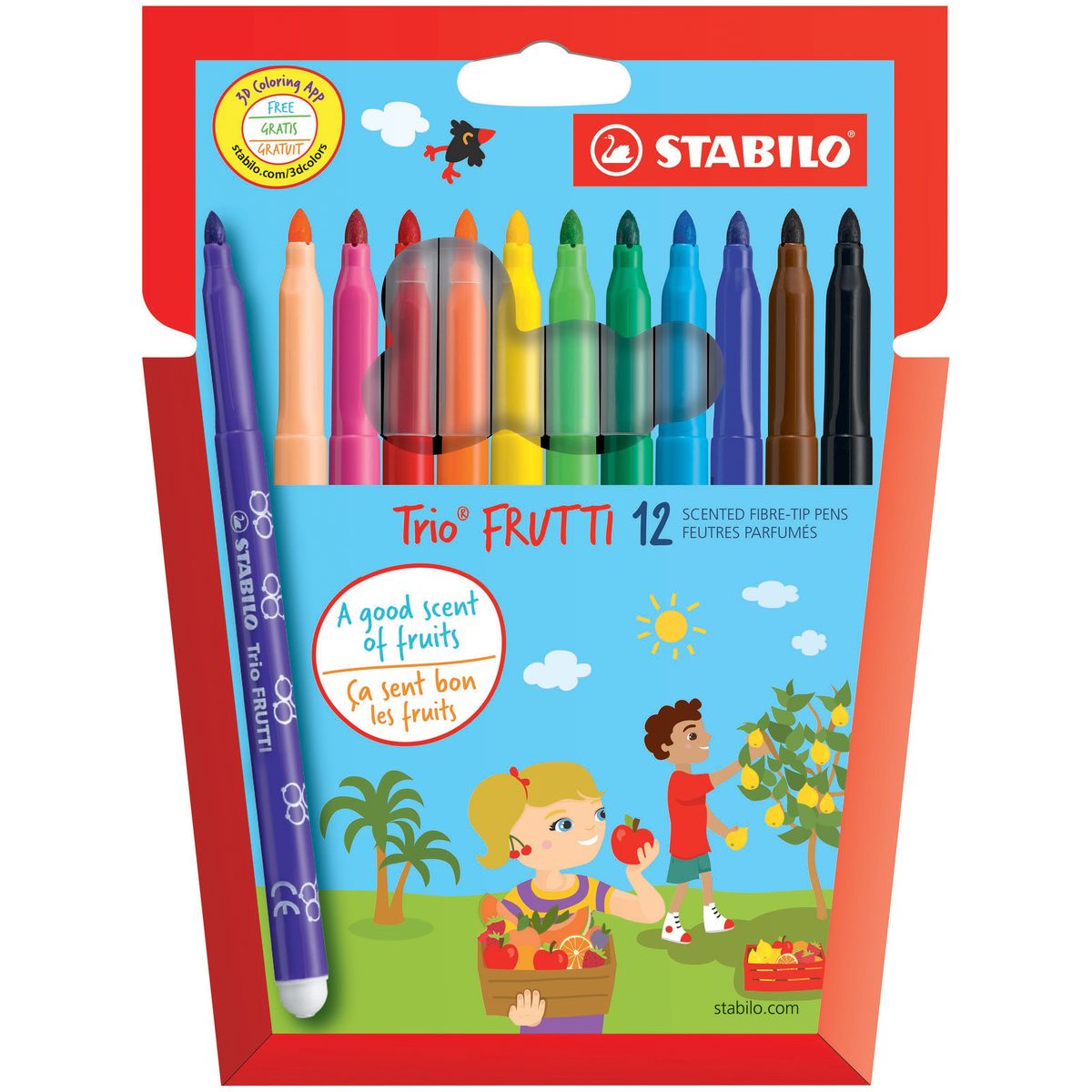 Achat Vente Stabilo Feutres De Coloriage Trio Frutti 12 Feutres
