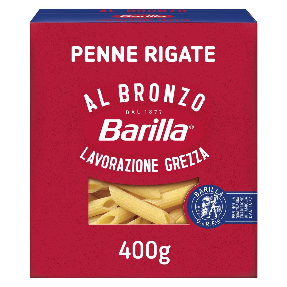 Livraison à domicile Barilla Al Bronzo Pâtes Penne Rigate Premium, 400g