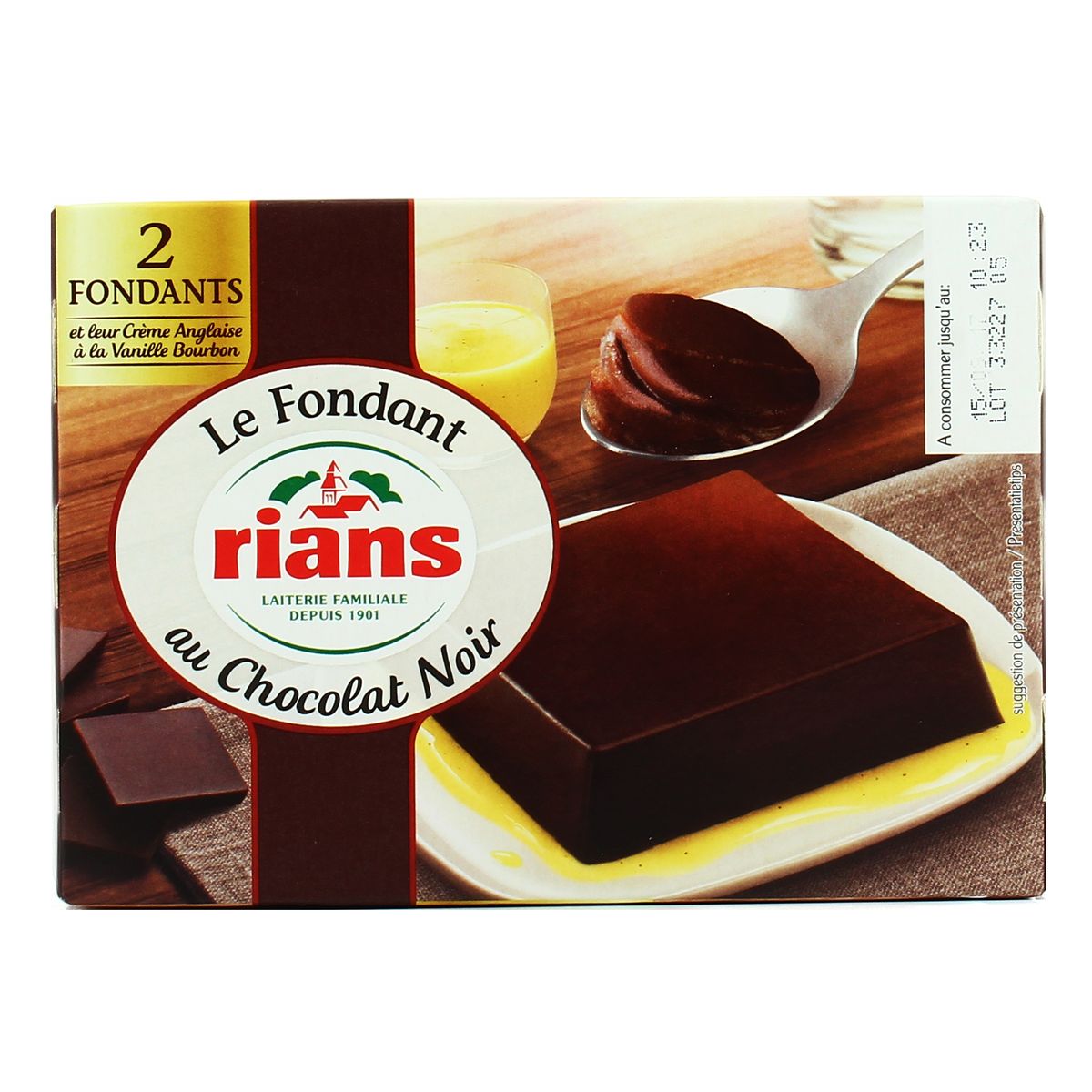 Livraison A Domicile Rians Le Carre Fondant Au Chocolat 2x110g