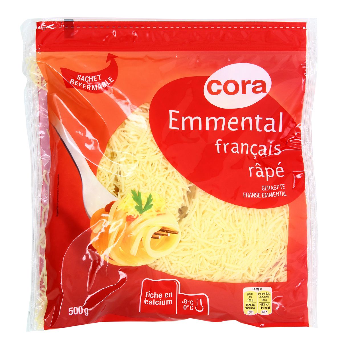 Livraison à domicile Cora Emmental râpé, 500g