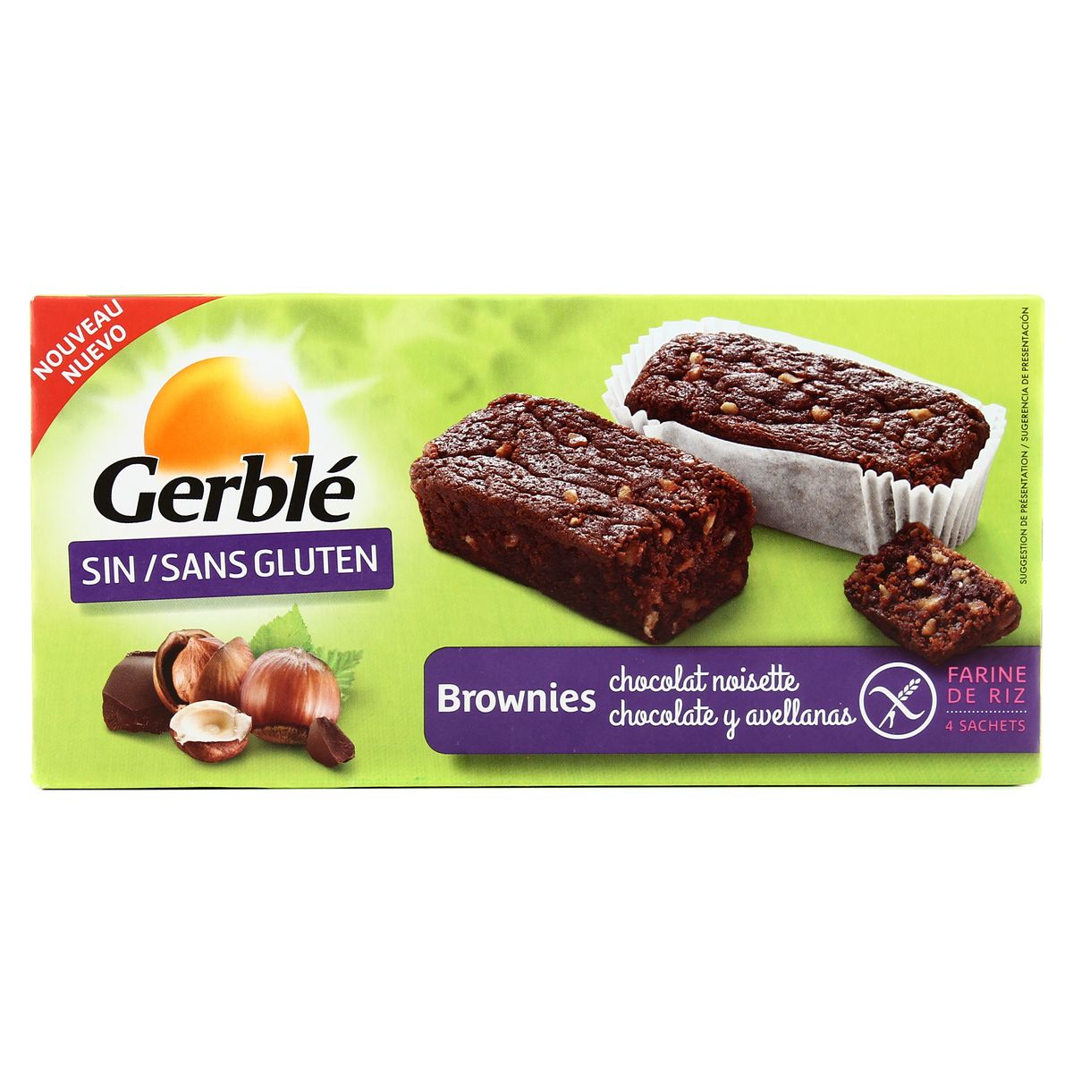 Livraison A Domicile Gerble Brownies Chocolat Noisette Sans Gluten 150g