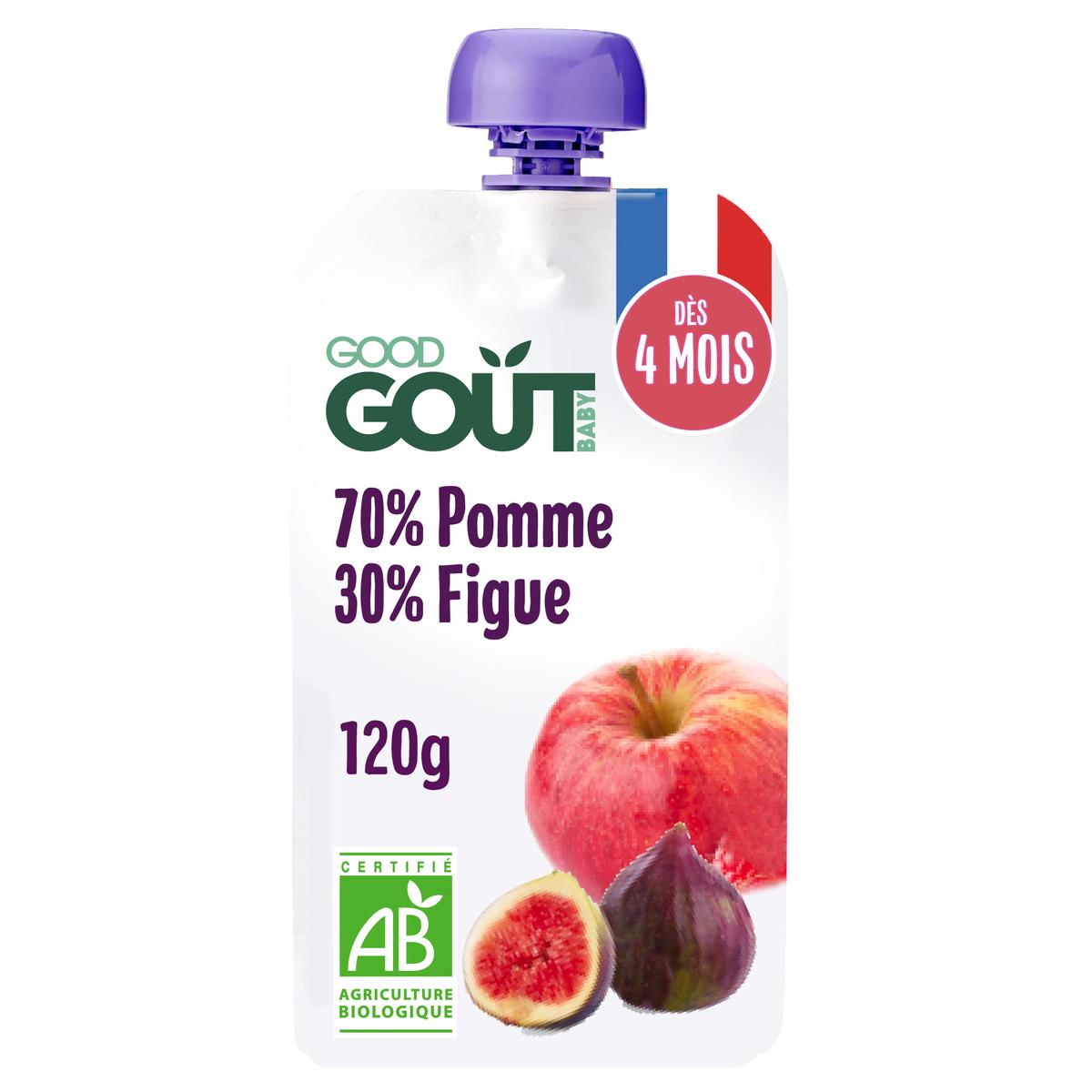 3760269310148 - Good Goût - Pomme Figue Bio Gourde Bébé Dès 4 mois