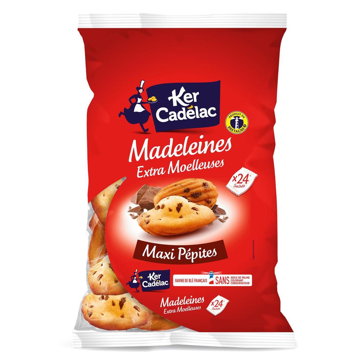 3259426033148 - Ker Cadélac - Madeleines Maxi Pépites de Chocolat x24