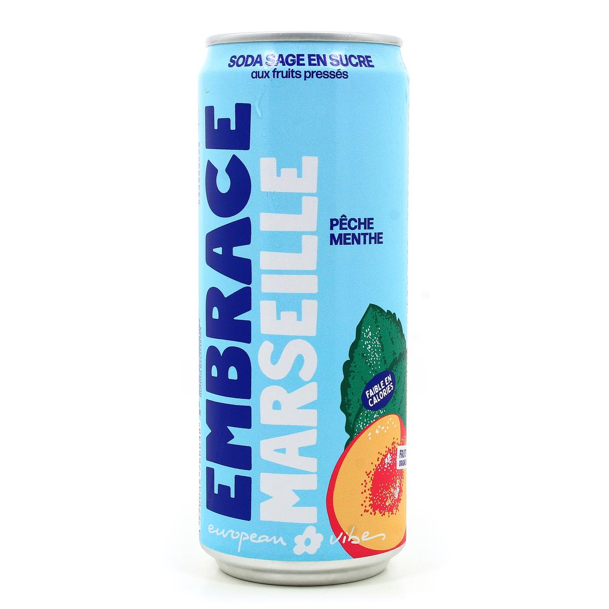 3770035766048 - Embrace - Marseille, Boisson Pétillante Pêche Menthe