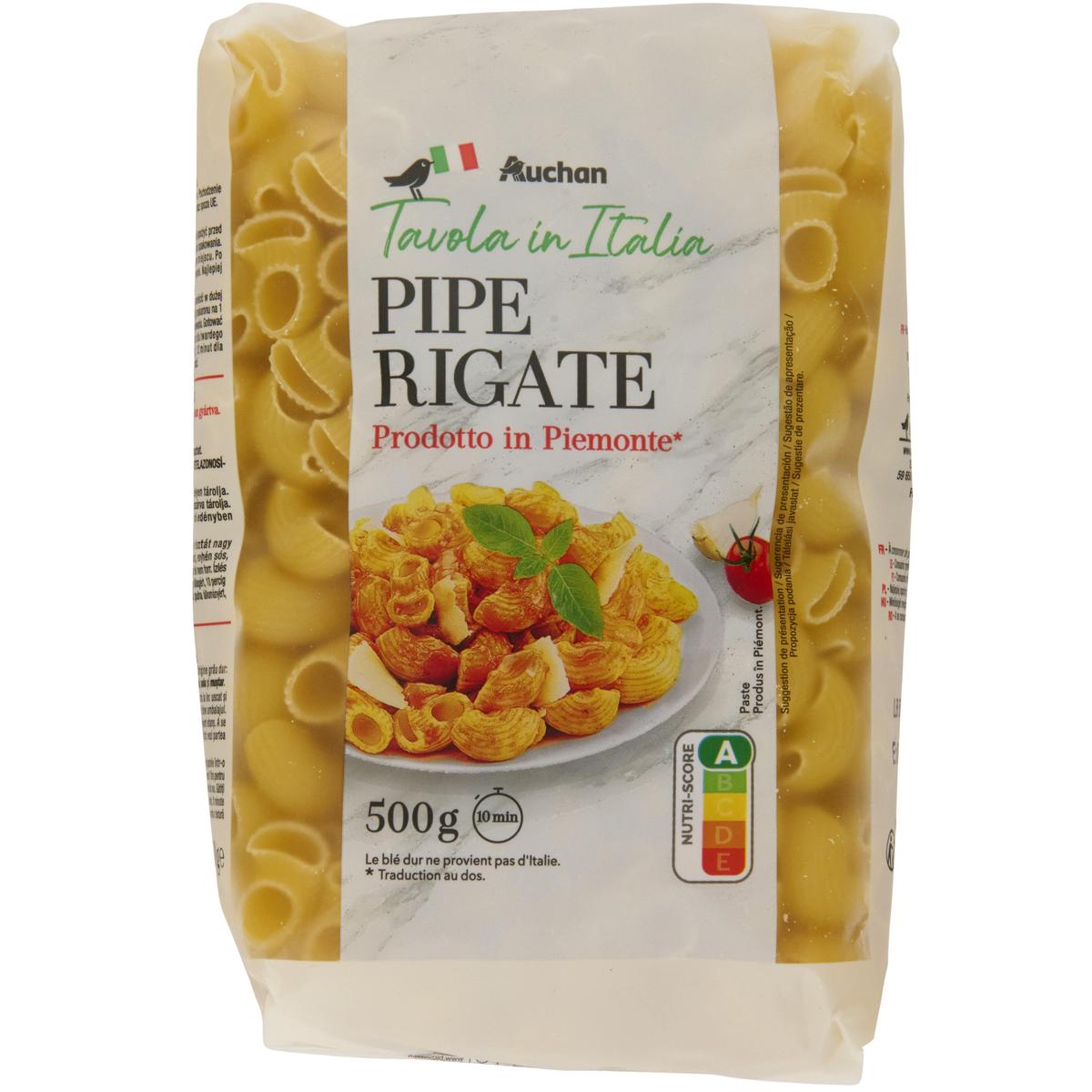 3596710516148 - Auchan Tavola In Italia - Pâtes Pipe Rigate