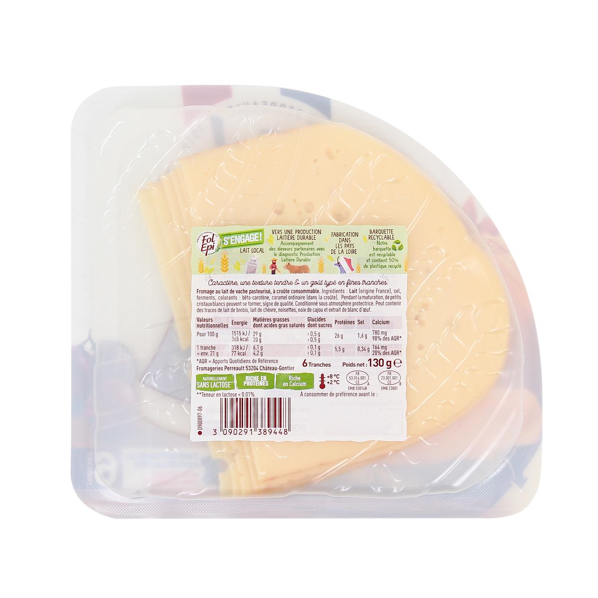 Livraison domicile Fol Epi Fromage de caract re 6 tranches 130g