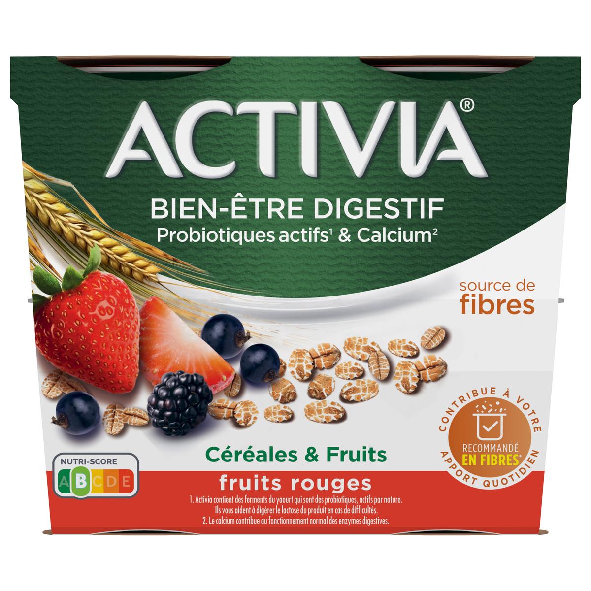3033491920349 - Activia - Yaourts Céréales et Fruits Rouges