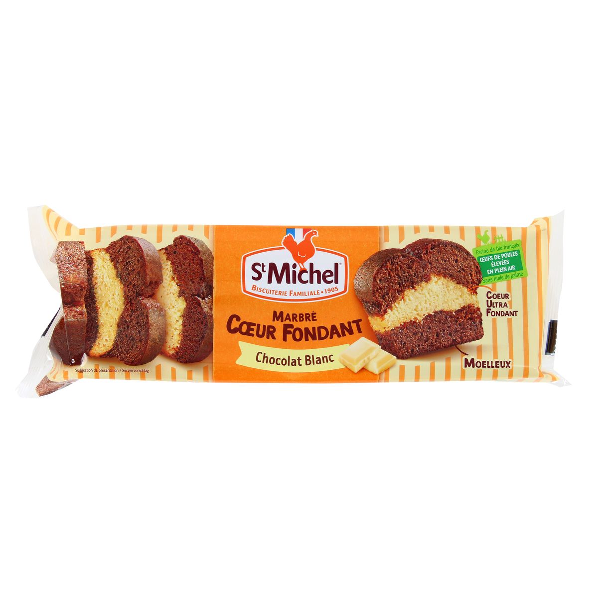 Acheter St Michel Gateaux Marbre Cœur Fondant Chocolat Blanc 500g