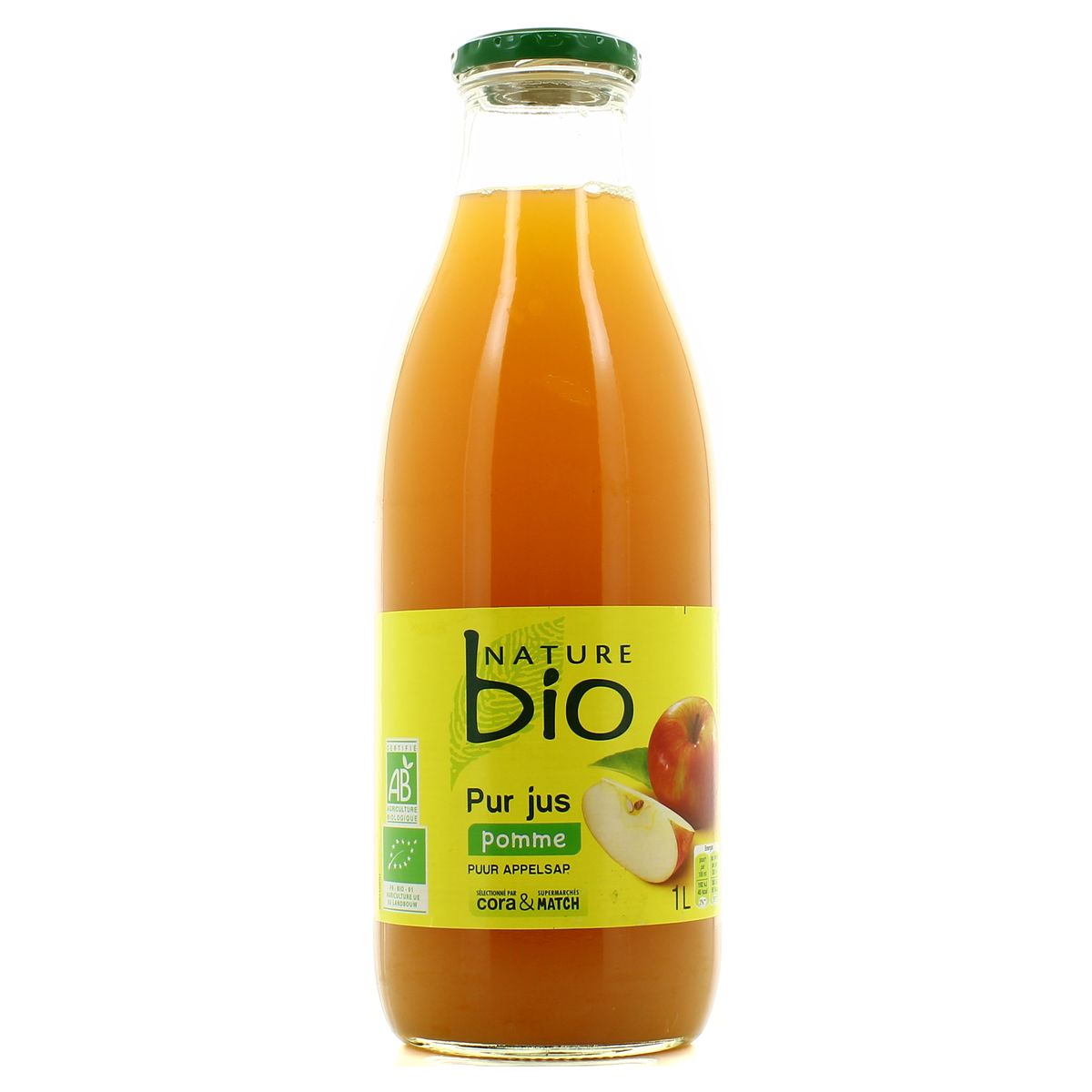 Nature Bio Pur jus de pomme BIO, 1L : houra.fr