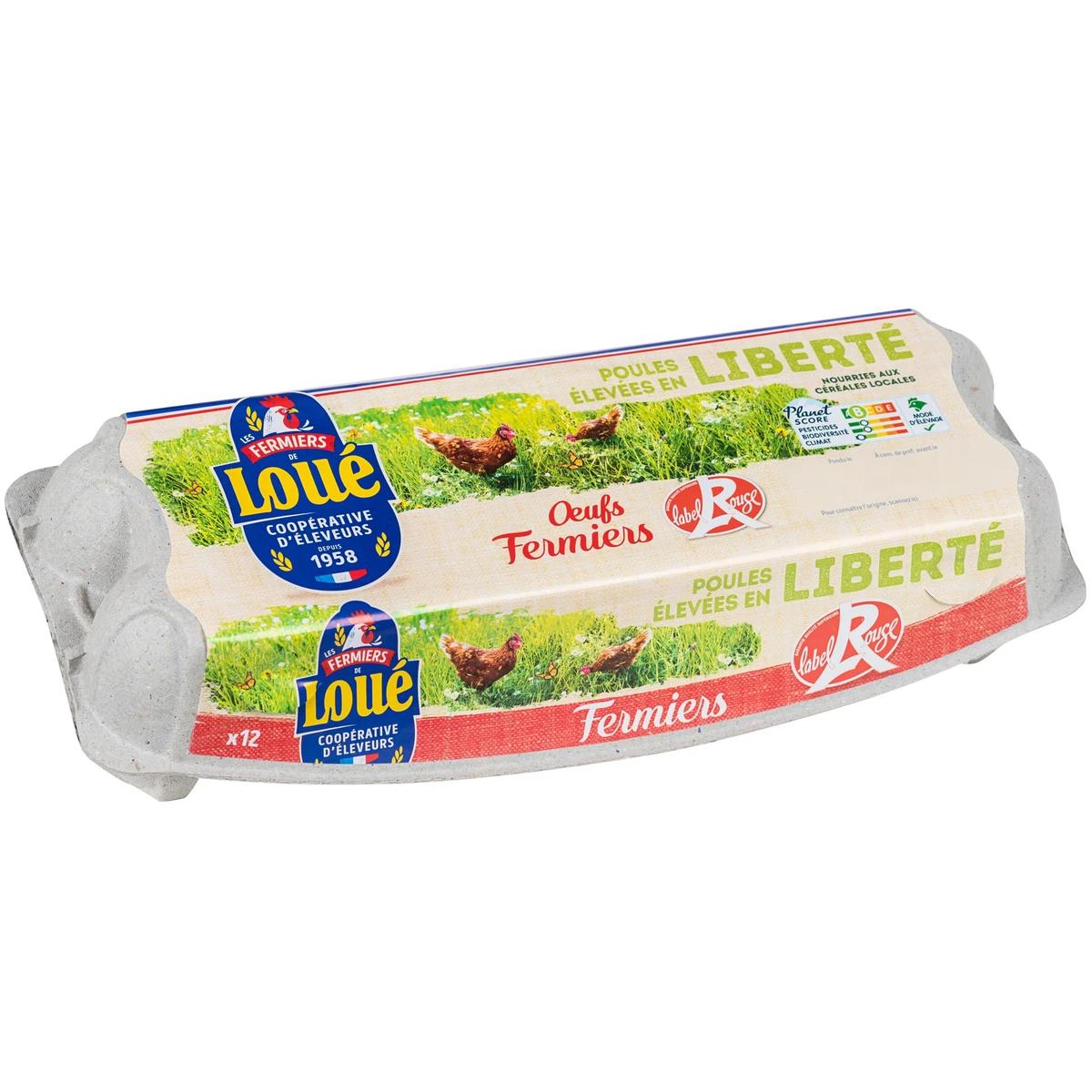 3251320081249 - Loué - Oeufs fermiers Label Rouge plein air, calibre moyen