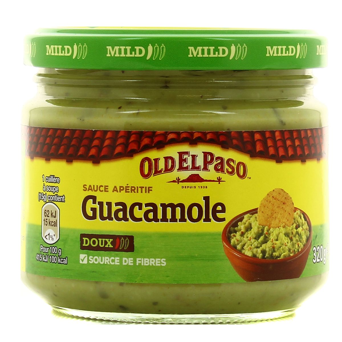 Sauce à Napper Old El Paso Chaude Ou Froide Livraison à domicile Old el Paso Guacamole dous - Sauce apéritif, 320g