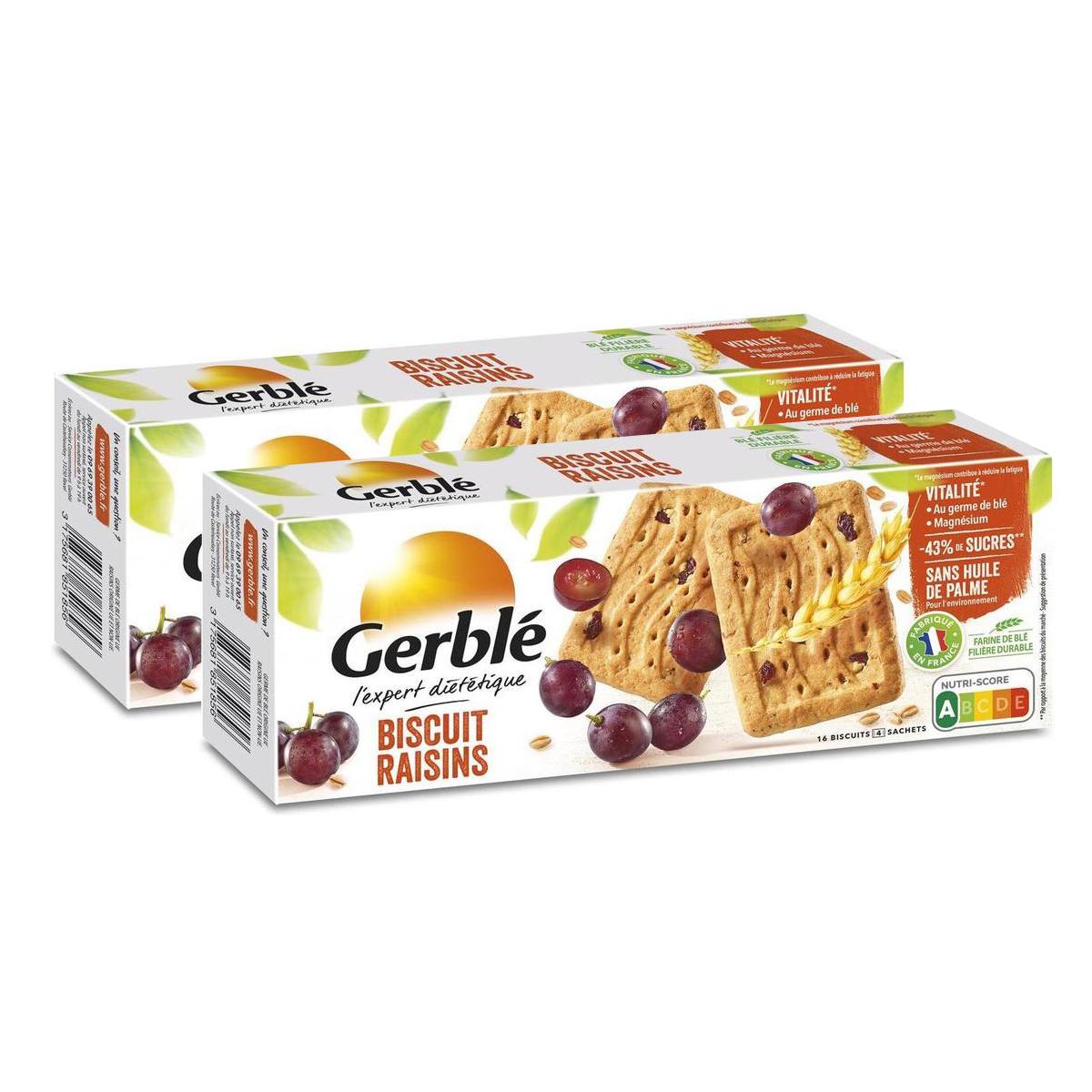 2050000393549 - Gerblé Vitalité - 16 Biscuits Raisins -43% de sucres en moins