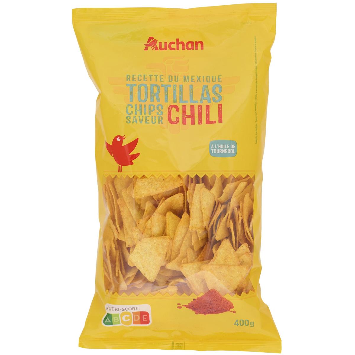 3596710364749 - Auchan - Tortillas saveur chili à l'huile de tournesol