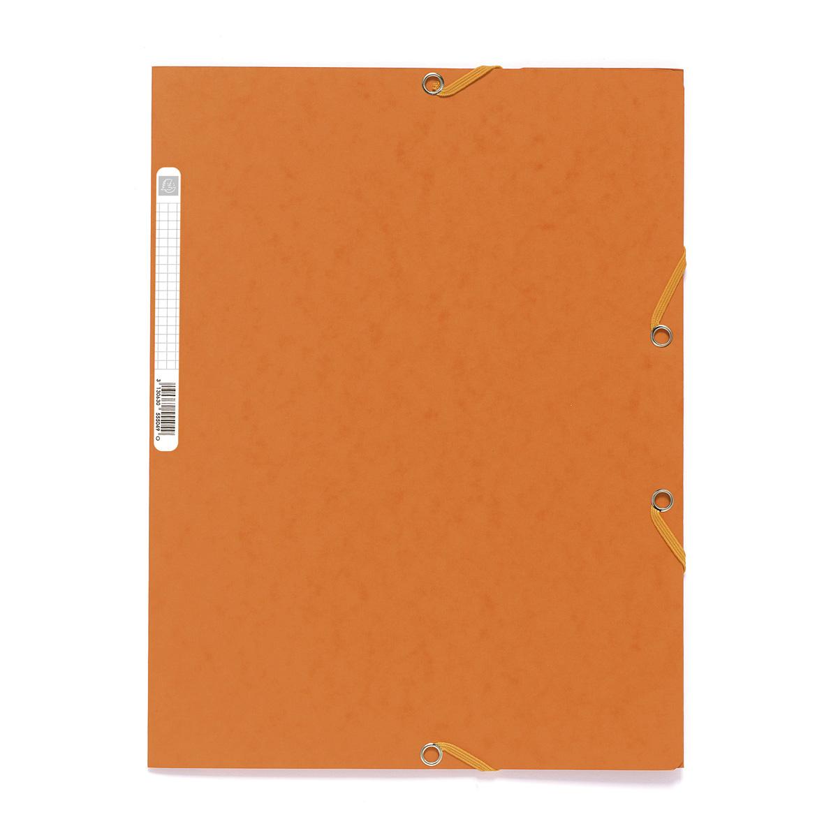 3130630555049 - Exacompta - Chemise plate à élastique 24 x 32 cm orange