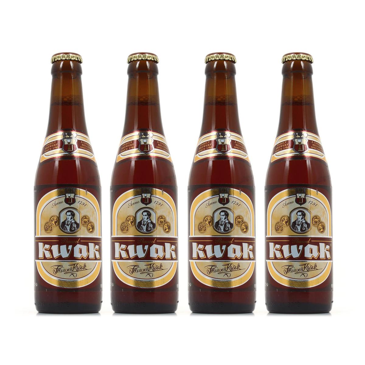 BRASSERIE BOSTEELS Coffret Kwak 4 Bières Ambrées - 33 cl + 1 verre
