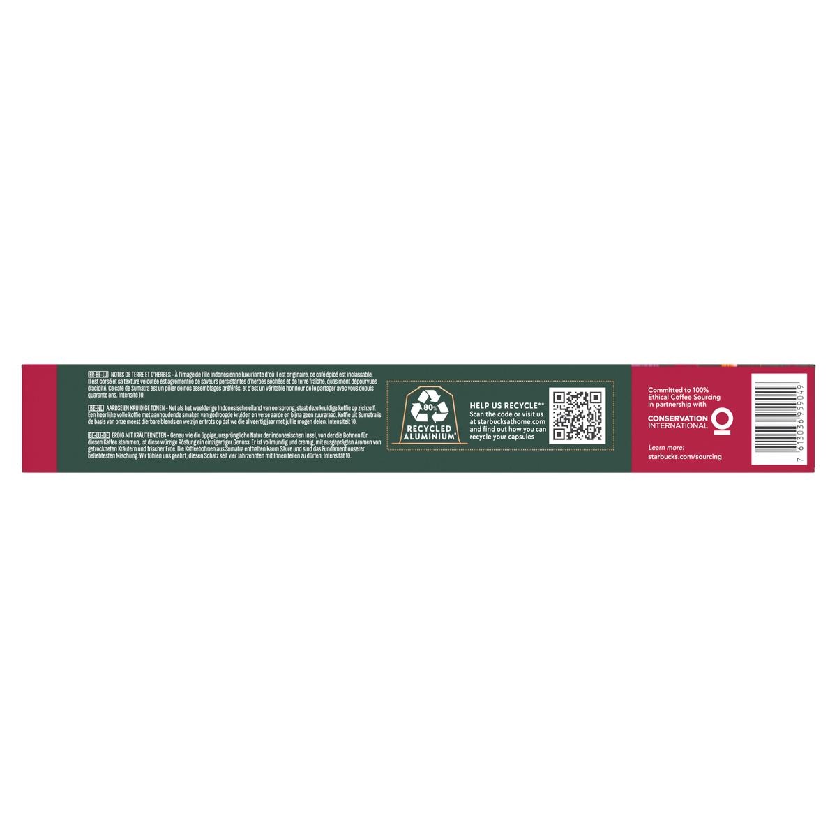 7613036959049 - Starbucks by Nespresso - Café Sumatra Intensité 10