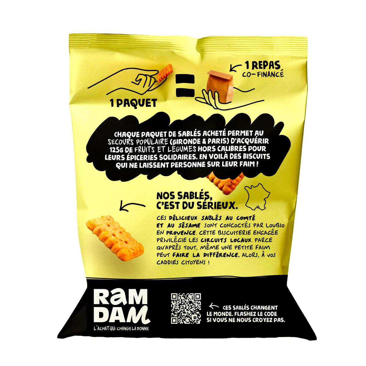 3770032551050 - Ramdam social - Sablés Comté graines de Sésame Bio