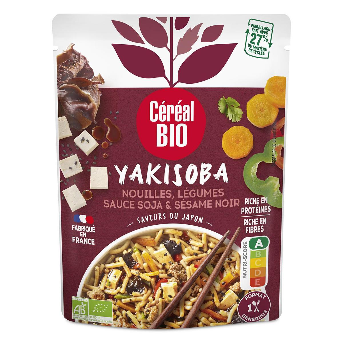 3175681281950 - Céréal Bio - Yakisoba - Nouilles, Légumes, Sauce Soja et Sésame Noir Bio