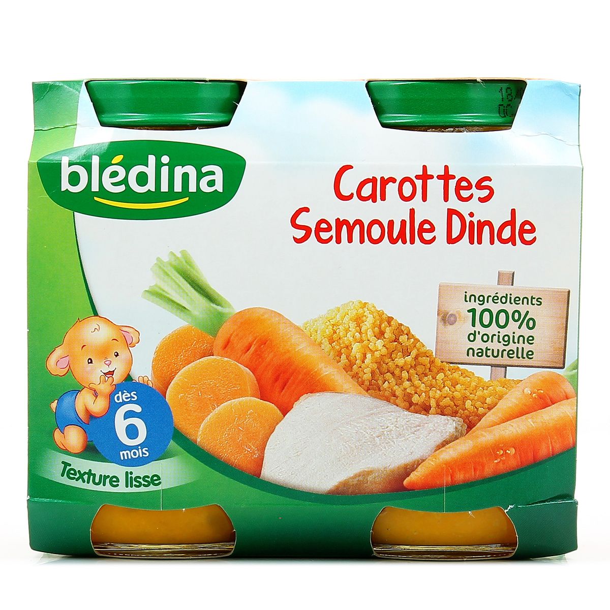 Livraison A Domicile Bledina Carottes Semoule Dinde Des 6 Mois 2x0g