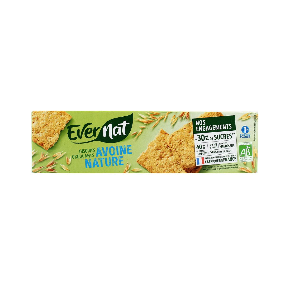 3396411234750 - Evernat - Croquants avoine nature bio