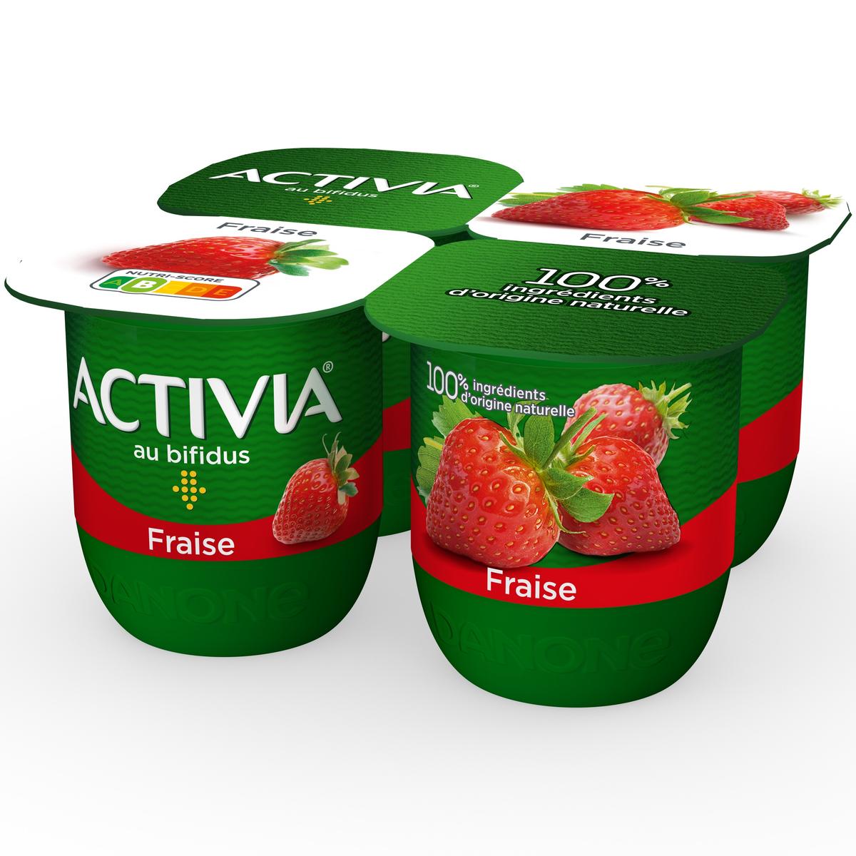 Livraison A Domicile Activia Fruits Fraise 4x125g