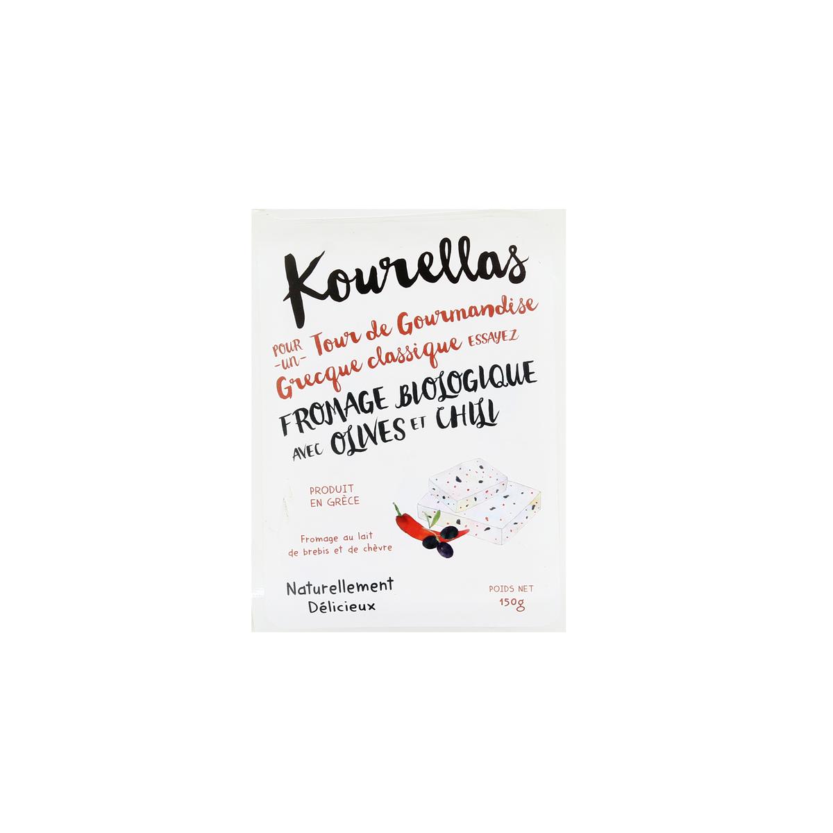 5200101976050 - Kourellas - Fromage Grec Olive et Chili, Bio