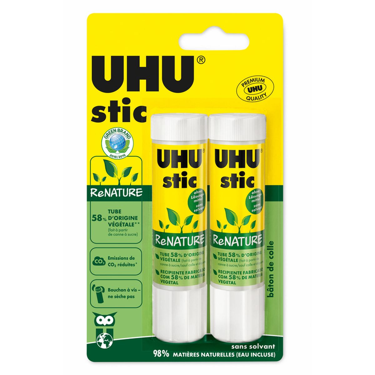 4026700377750 - Uhu - Bâtons de colle blanche Renature