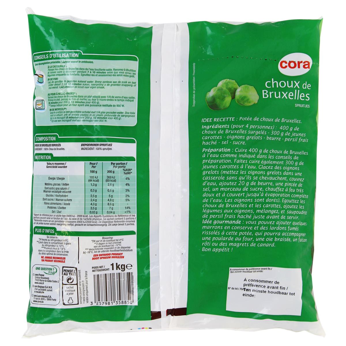 Livraison A Domicile Cora Choux De Bruxelles Sachet De 1kg