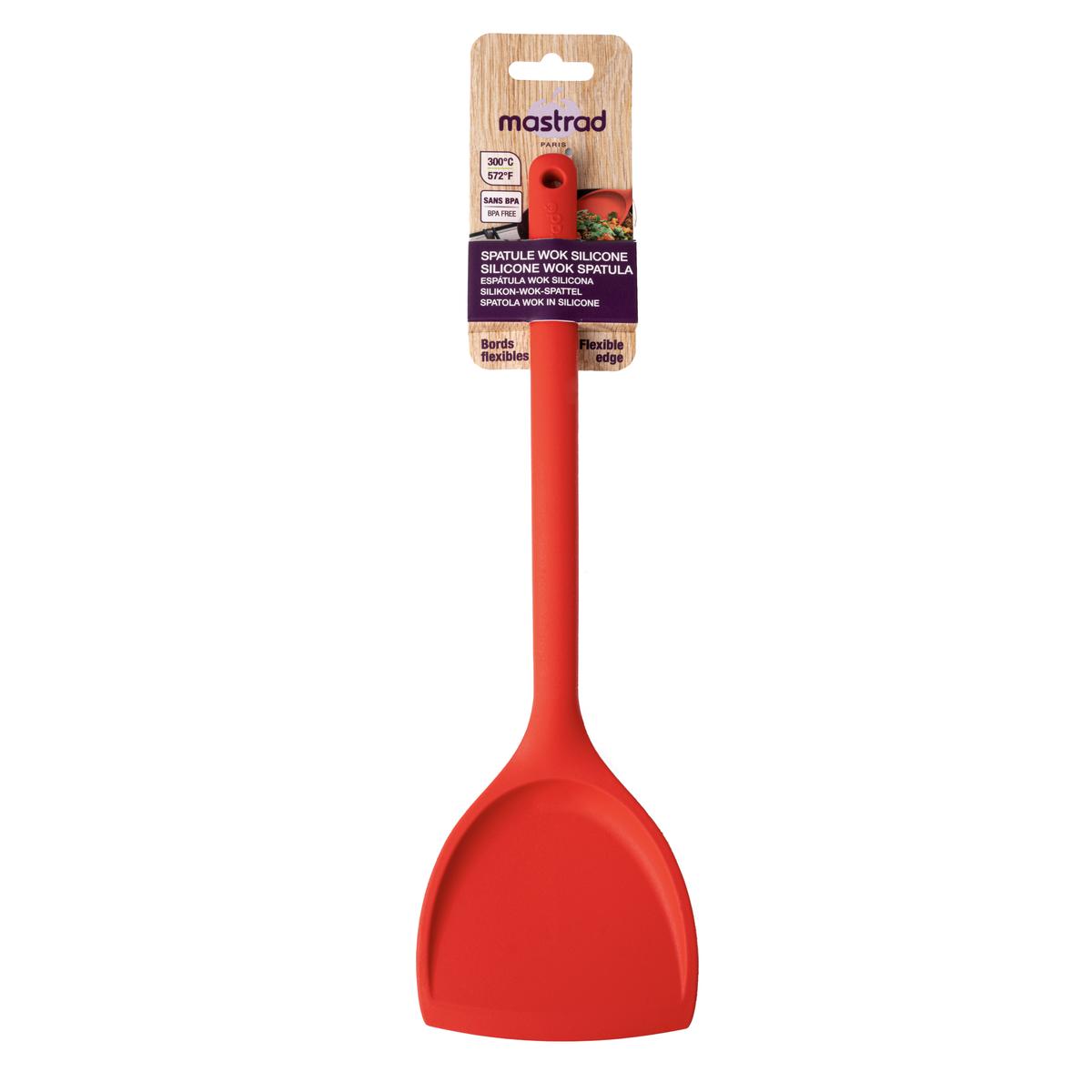 3485990109150 - Mastrad - Spatule wok tout silicone rouge