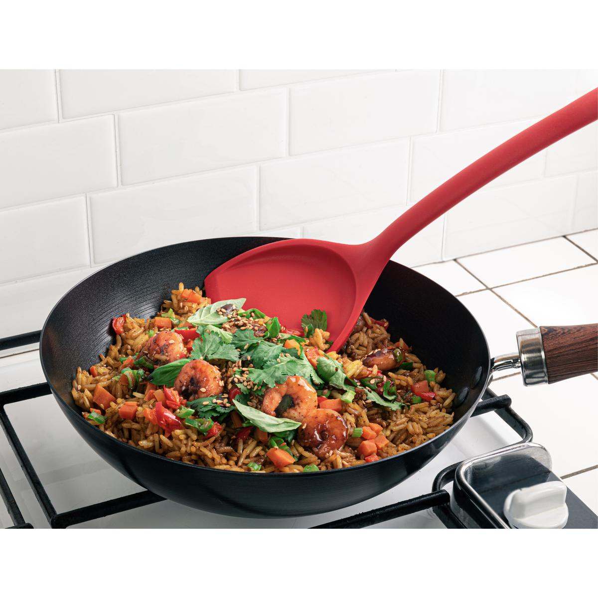 3485990109150 - Mastrad - Spatule wok tout silicone rouge